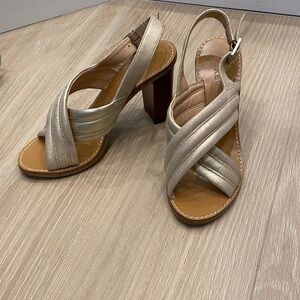 J. Crew Cream Slingback Heels